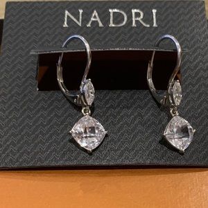 Nadri Clear Crystal Drops Earrings